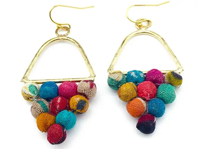 Aasha Cluster Triangle Earrings