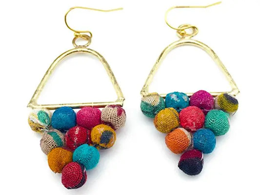 Aasha Cluster Triangle Earrings