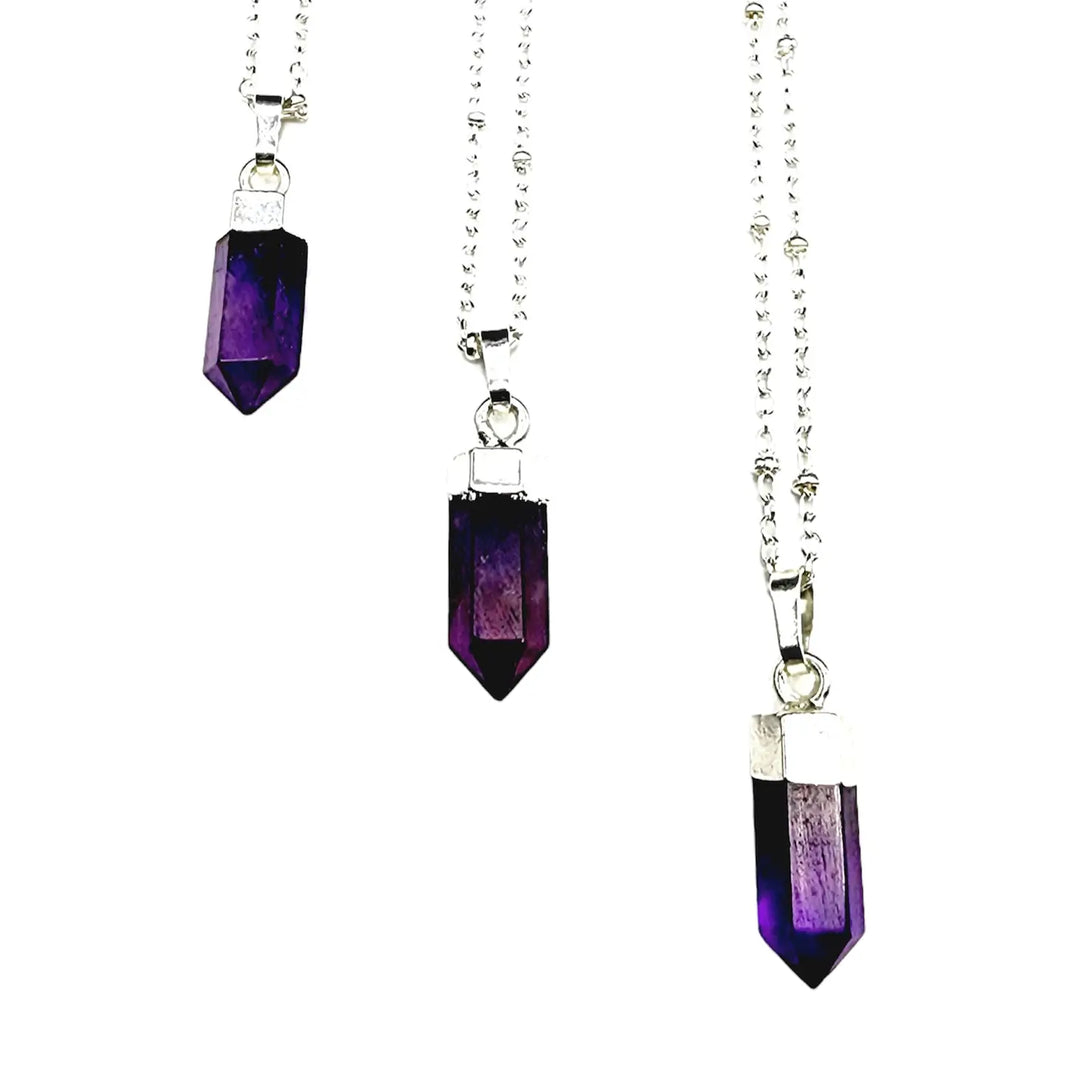 Petite Cylindrical Crystal Point Necklace
