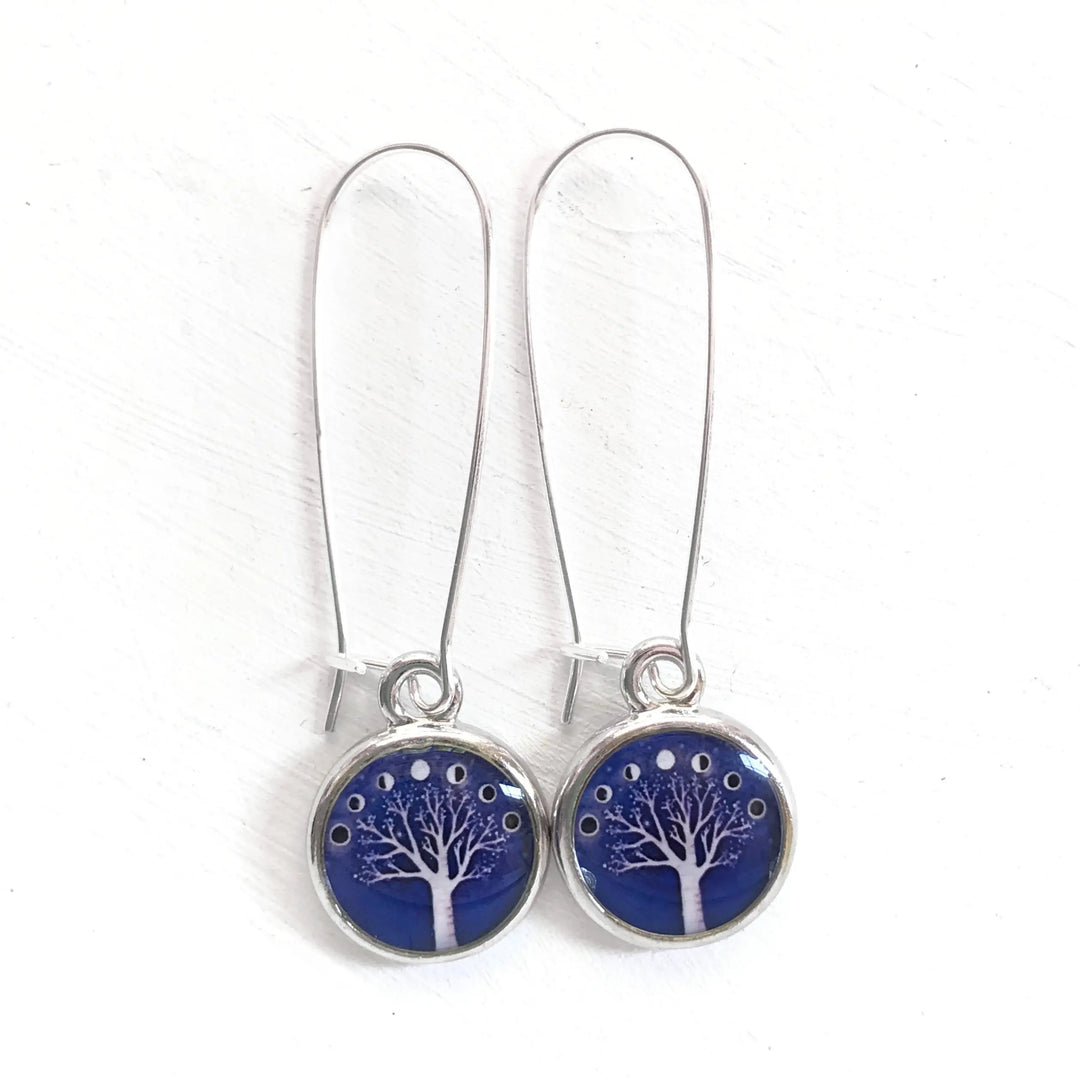 Seed & Sky Moonphase Earrings - Silver