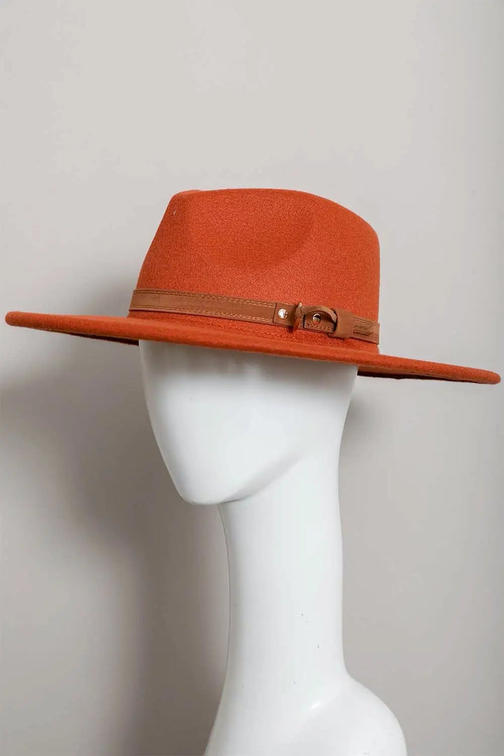 Thin Belted Panama Hat