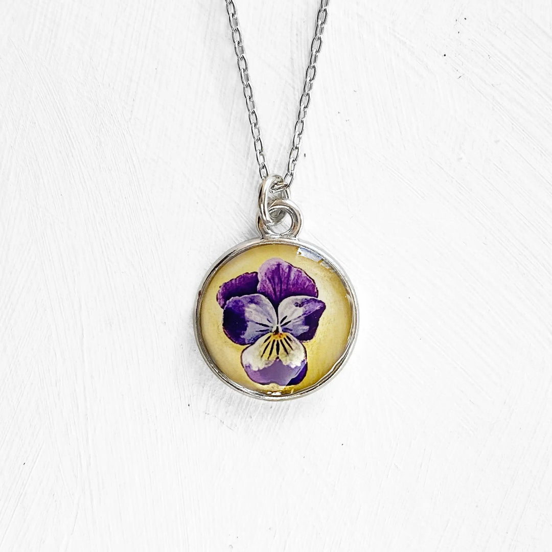 Seed & Sky Pansy Necklace