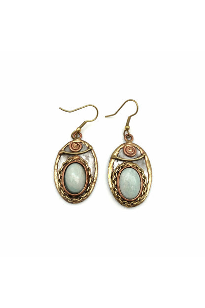 Mixed Metal & Semi-Precious Stone Earrings