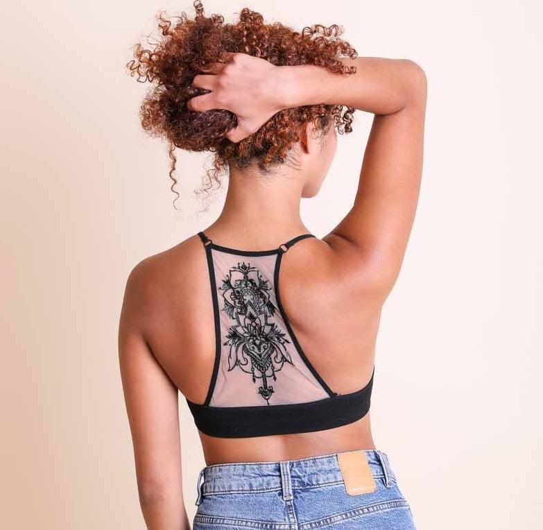 Tattoo Mesh Bralette - Design