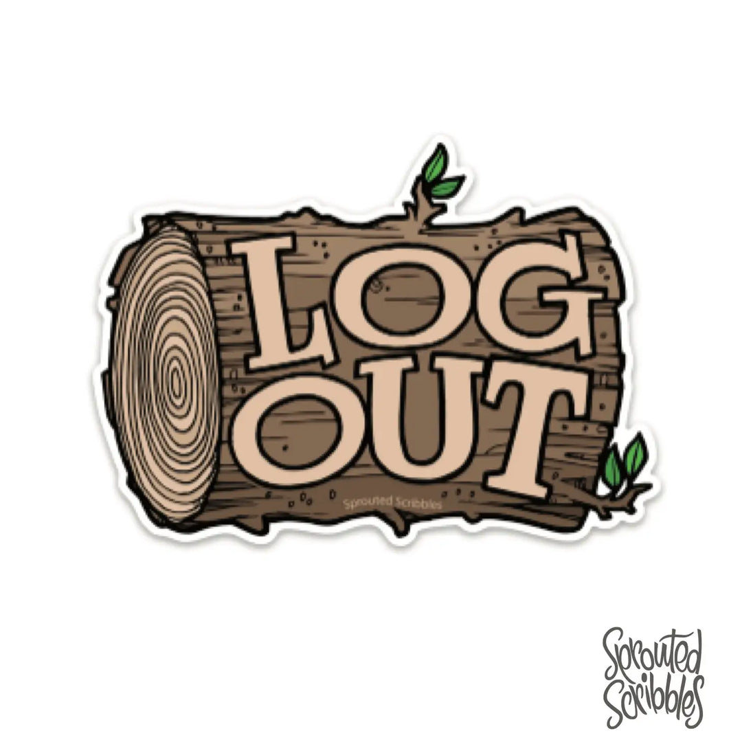 Log Out Sticker