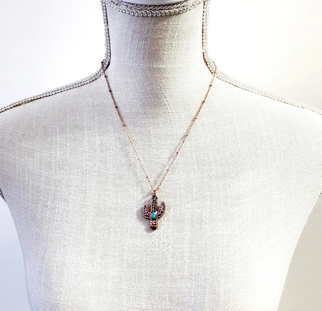 Turquoise Cactus Necklace