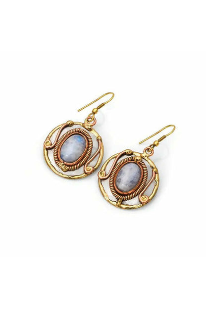 Mixed Metal & Semi-Precious Stone Earrings
