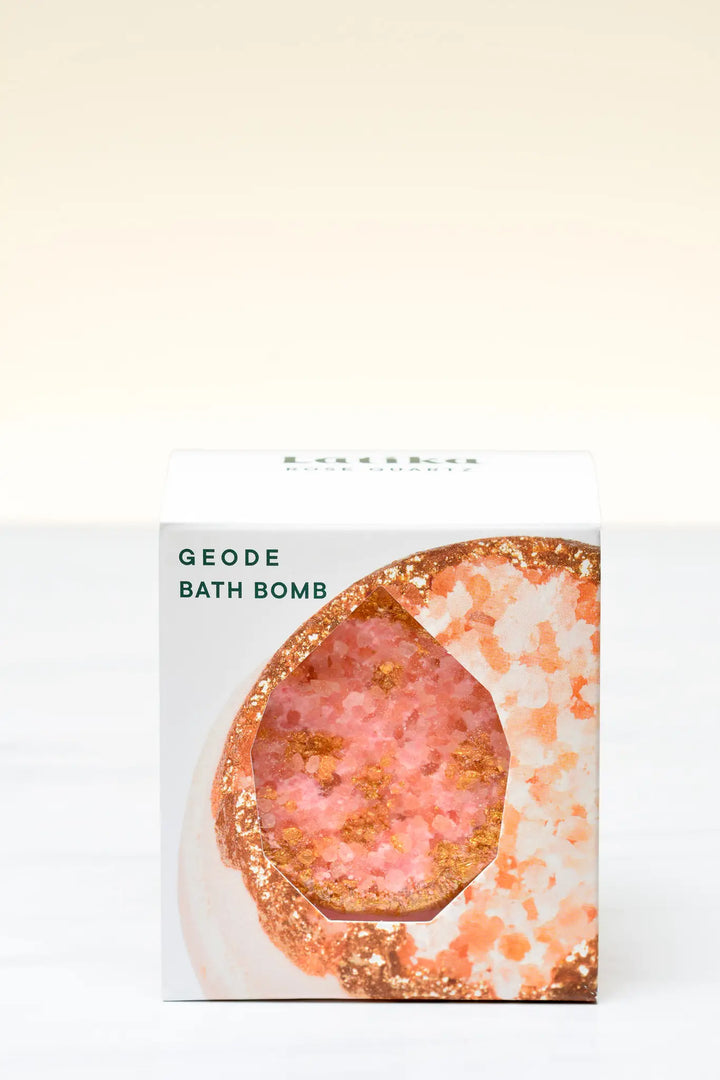 Boxed Geode Bath Bomb - Rose Quartz