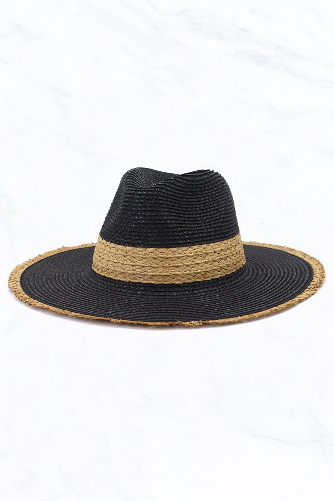 Raw Edge Straw Summer Hat