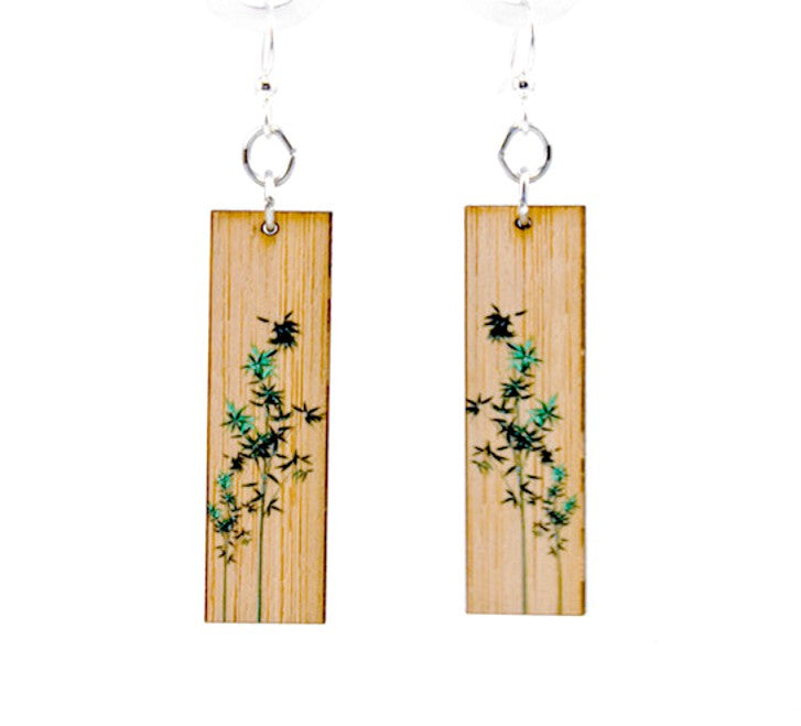 Green Tree Wooden Earring - New Growth Bamboo