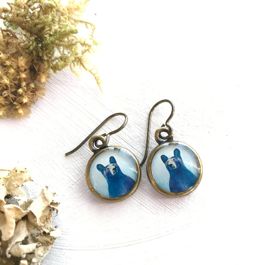 Seed & Sky Black Bear Earrings