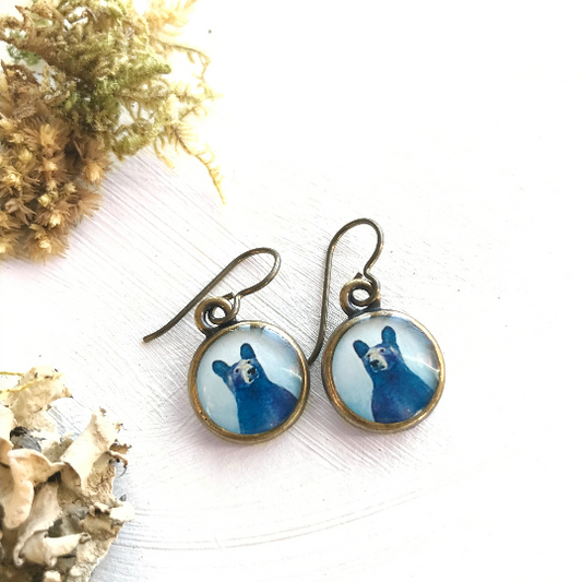 Seed & Sky Black Bear Earrings