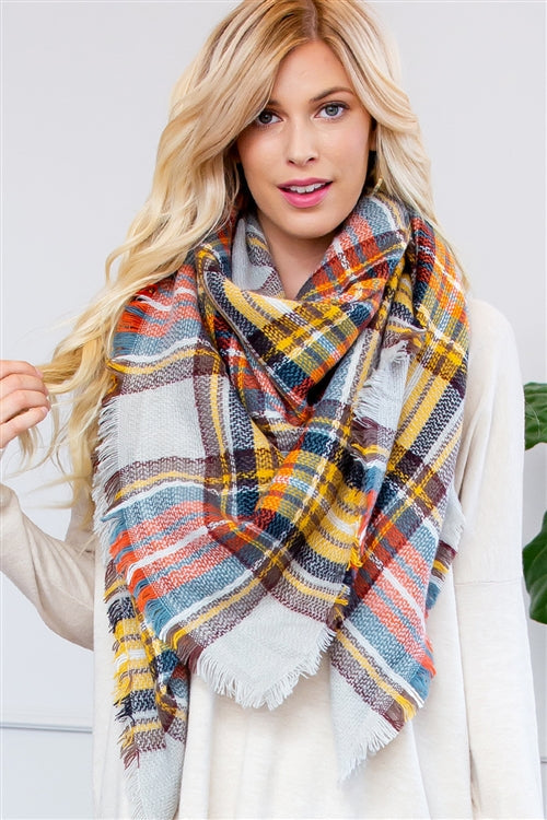 Plaid Blanket Scarf