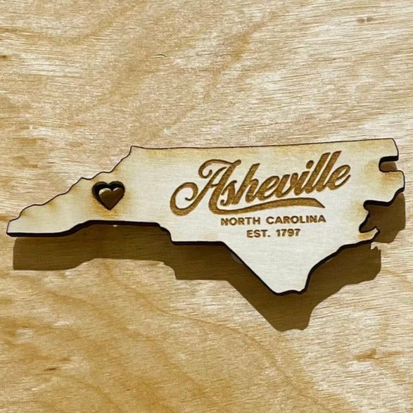 Asheville State Outline Magnet