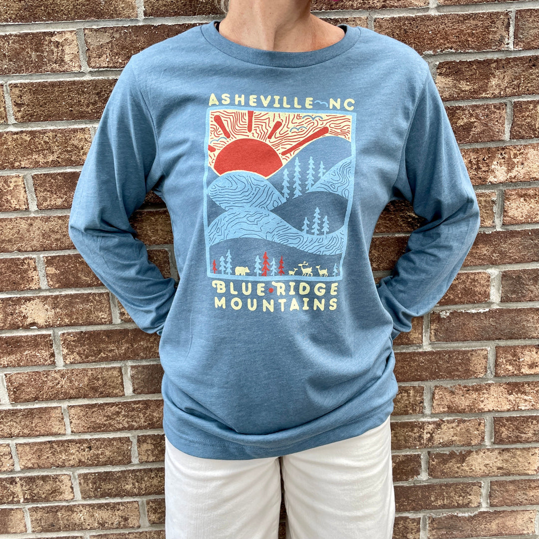 'A Day In The Blue Ridge Mountains' L/S Top