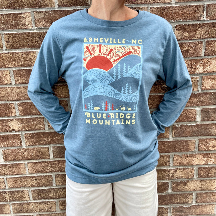 'A Day In The Blue Ridge Mountains' L/S Top