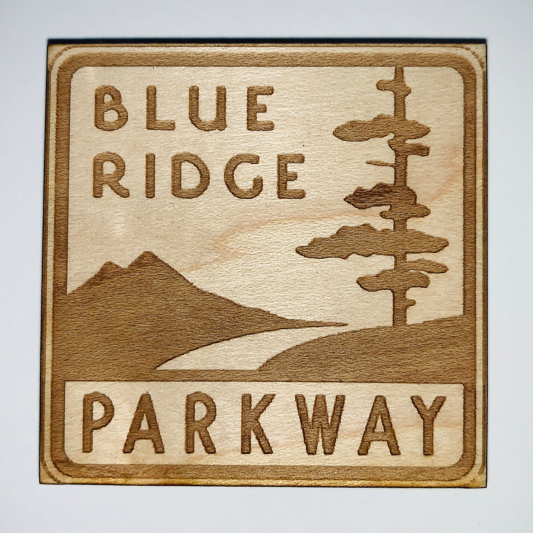 Blue Ridge Wooden Magnet