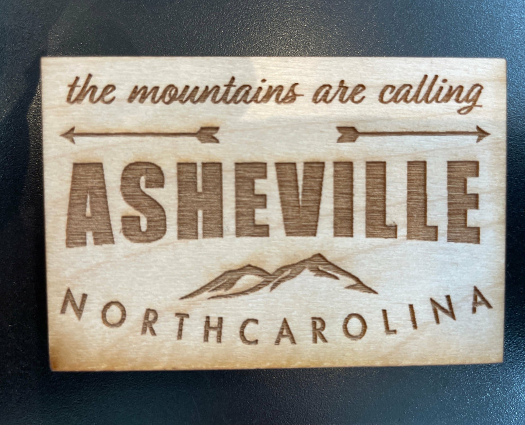 Asheville Wooden Magnet - Rectangle