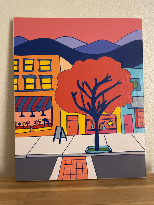 20" x 16" Asheville Art Print On Pine Canvas