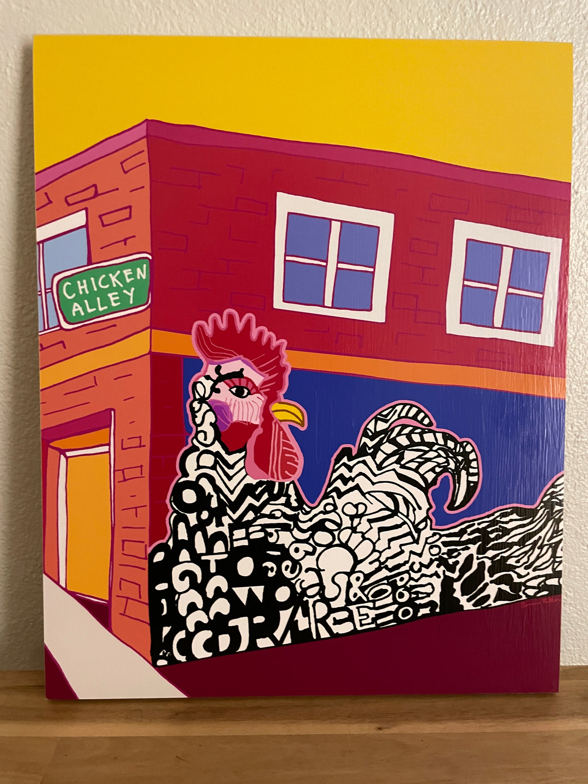 20" x 16" Asheville Art Print On Pine Canvas