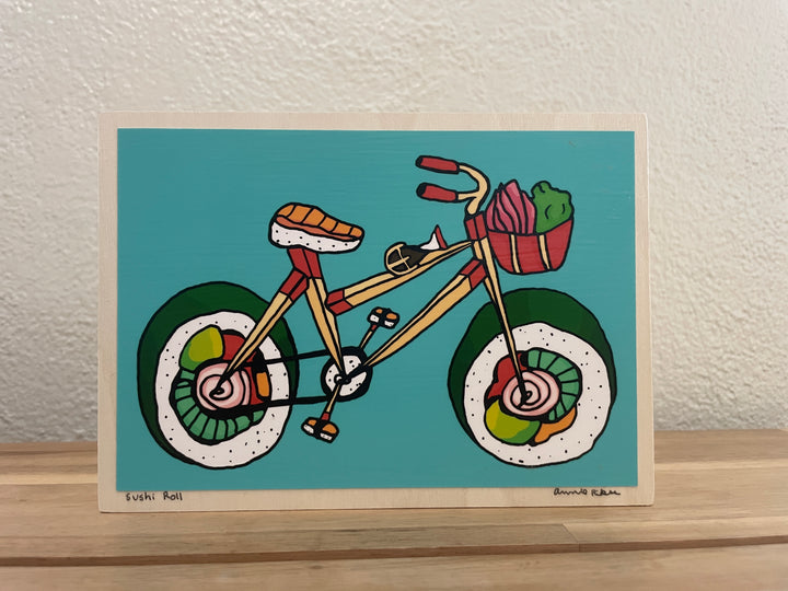 7" x 5" Bike Collection Art Block