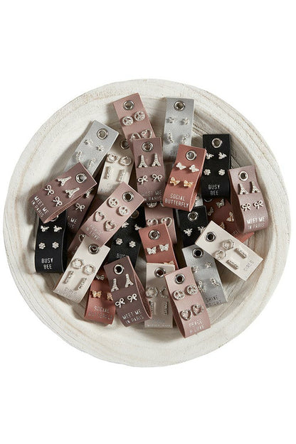 Leather Tag Studs - Double The Fun