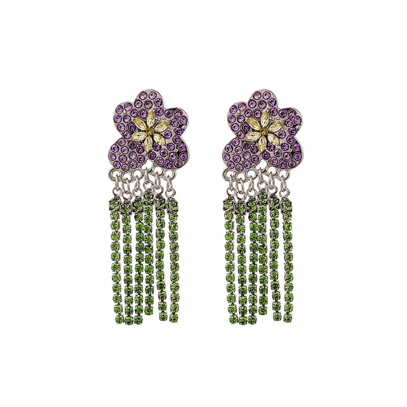 Purple & Green CZ Dangle