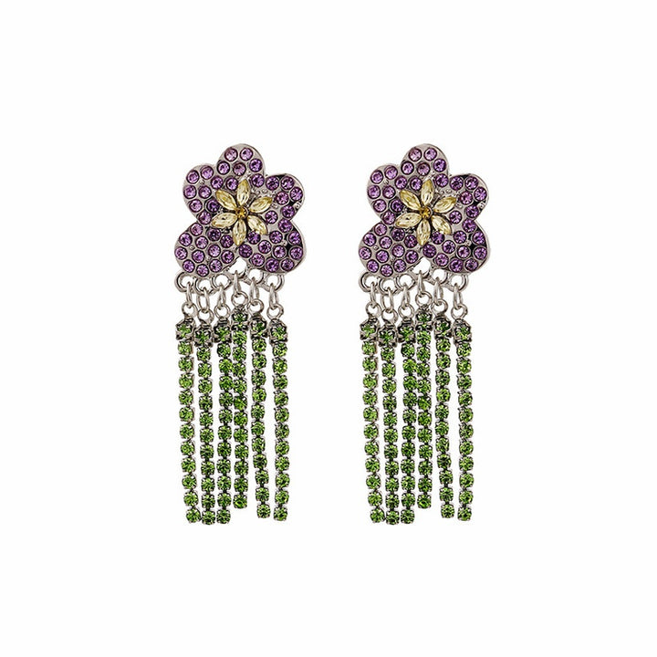 Purple & Green CZ Dangle
