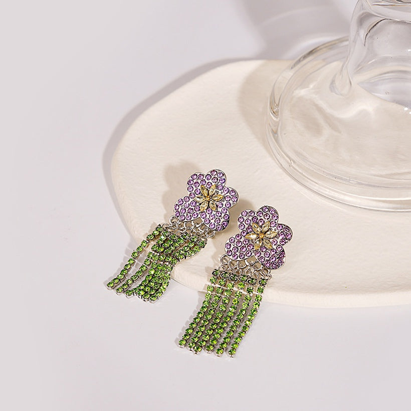 Purple & Green CZ Dangle