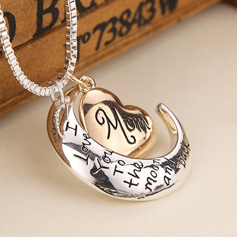 Mom I Love You To The Moon And Back Necklace