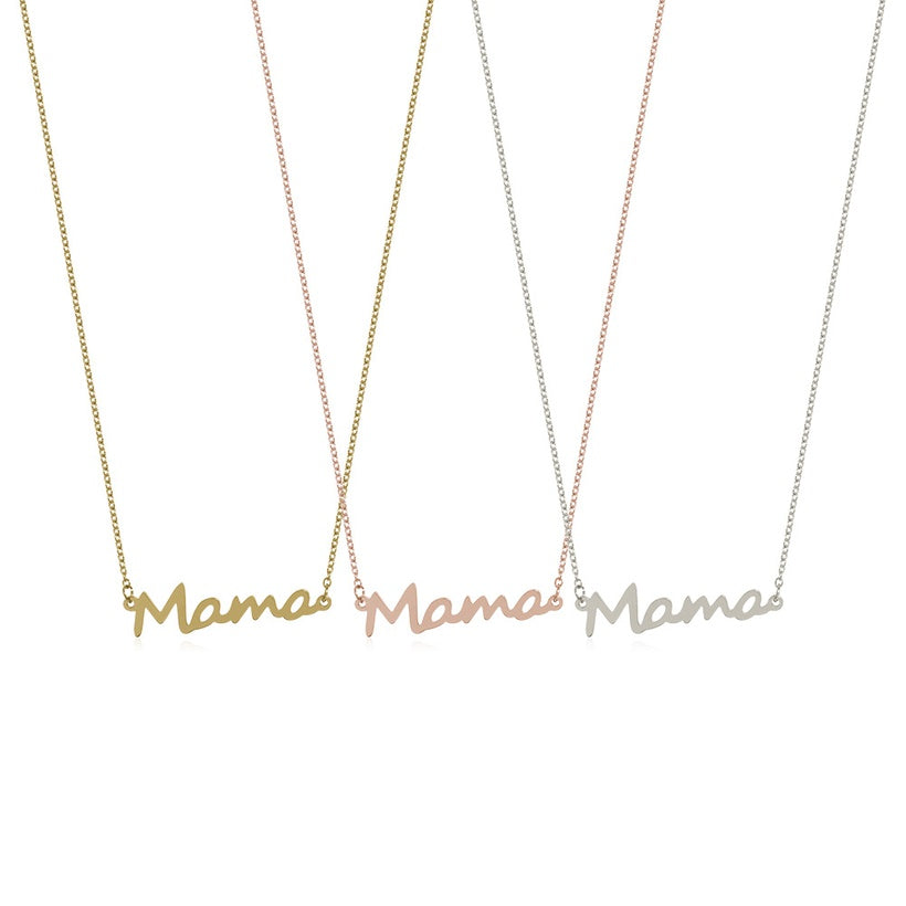 'Mama' Script Necklace