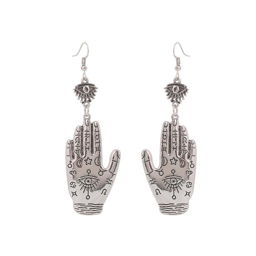 Decorated Hand Dangle Earring