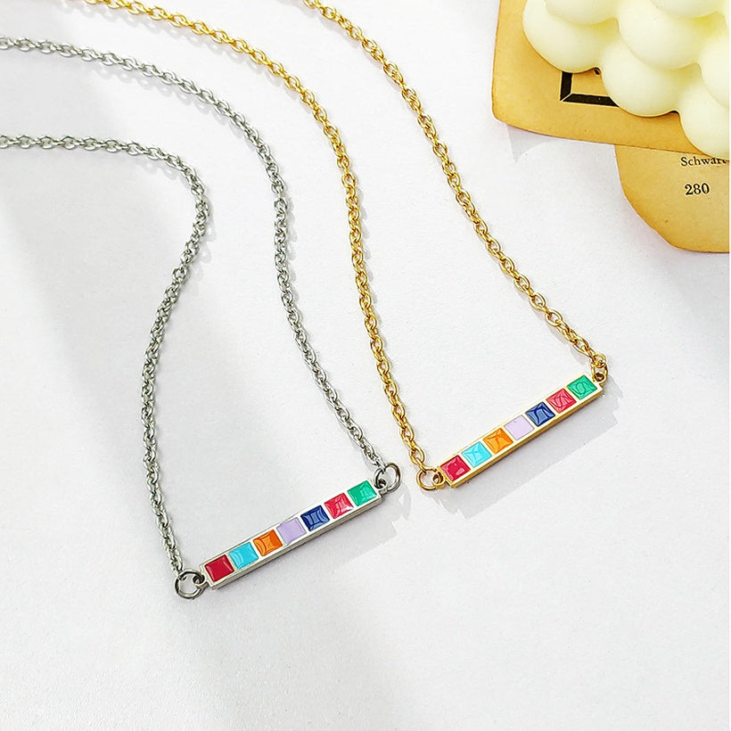 Colorblock Bar Necklace