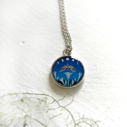 Seed & Sky Night Moth Necklace