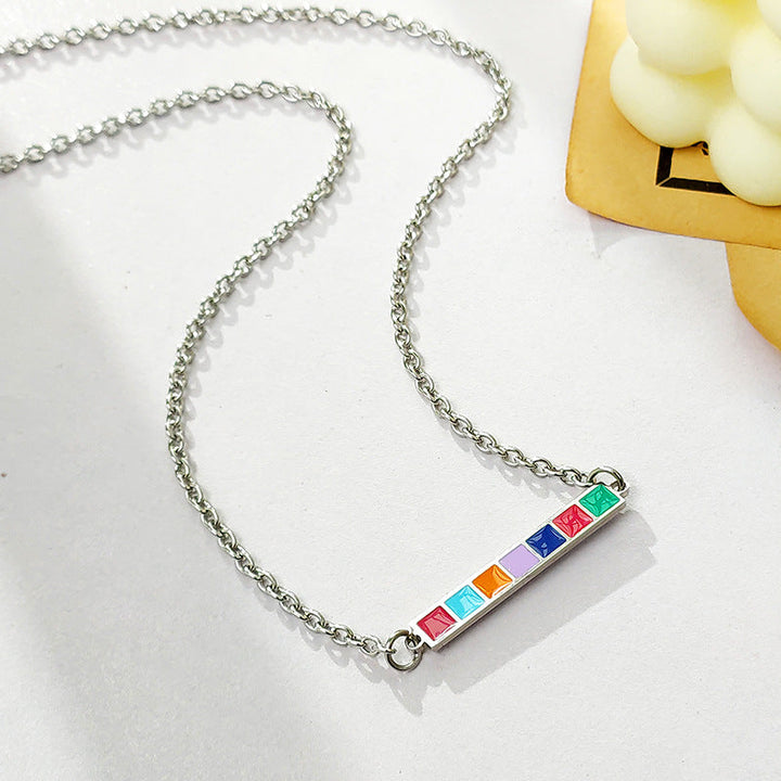 Colorblock Bar Necklace