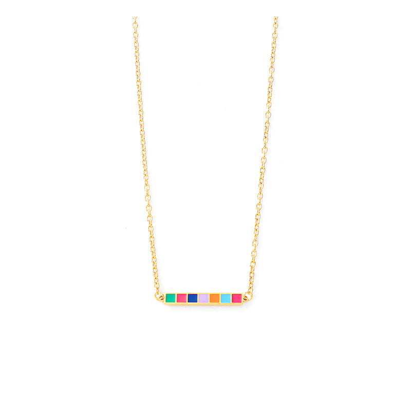 Colorblock Bar Necklace