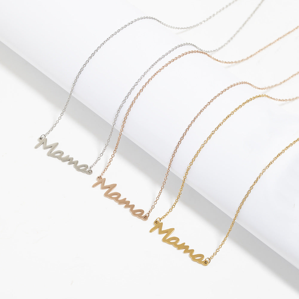 'Mama' Script Necklace