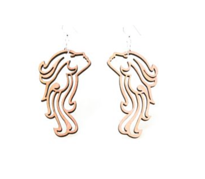 Green Tree Wooden Earring - Mother Wind