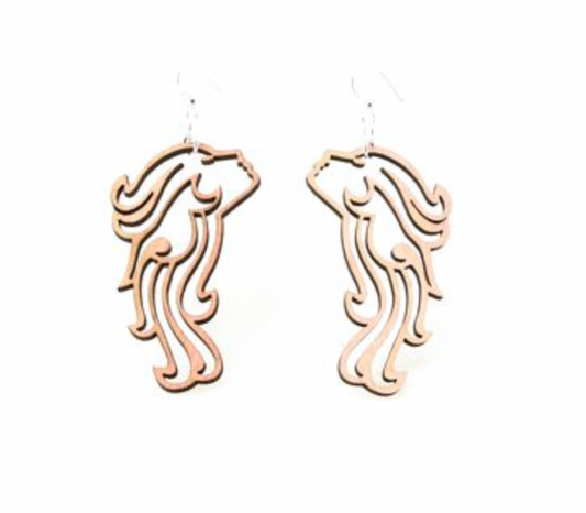 Green Tree Wooden Earring - Mother Wind