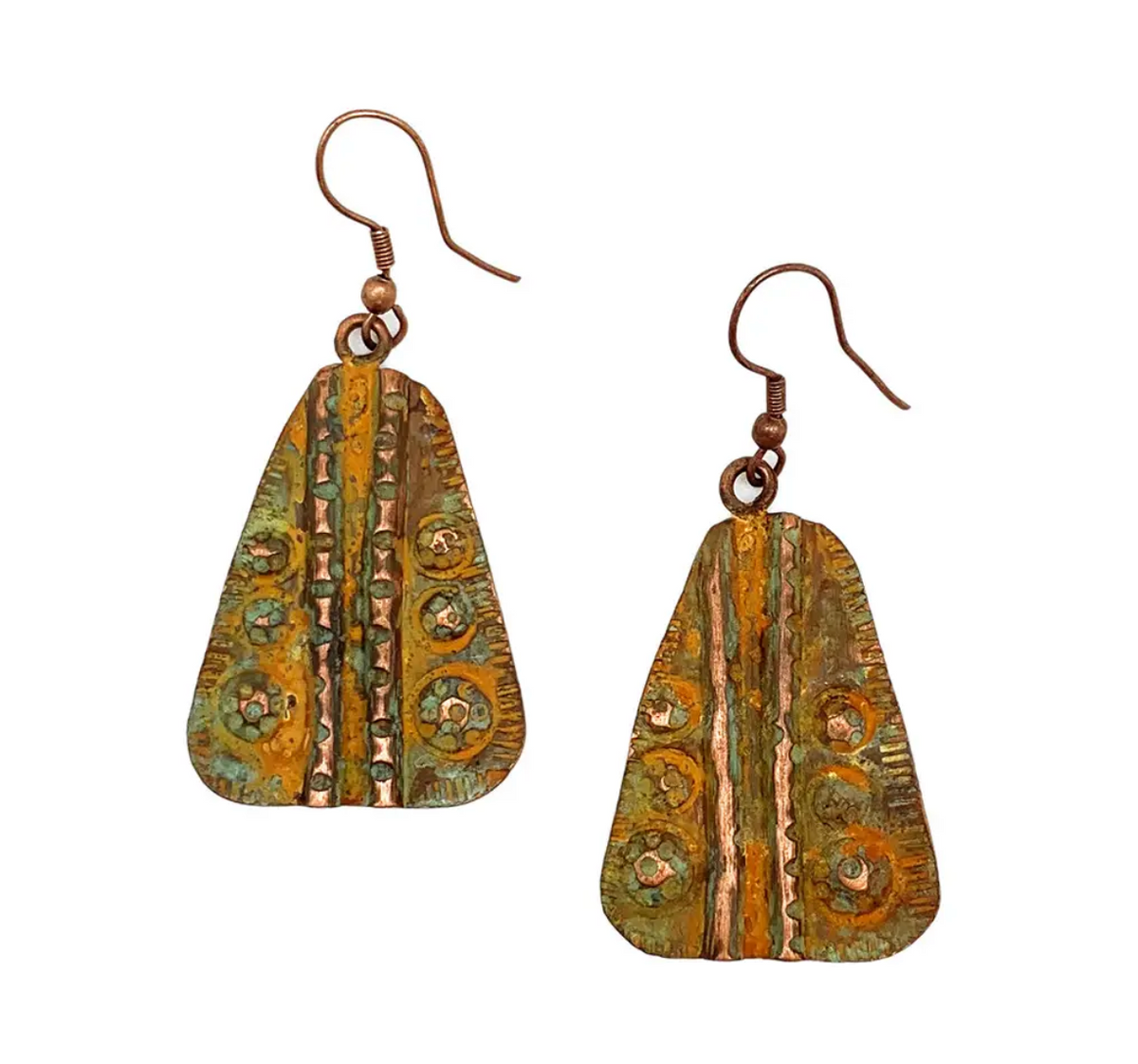 Anju New Copper Patina Earrings