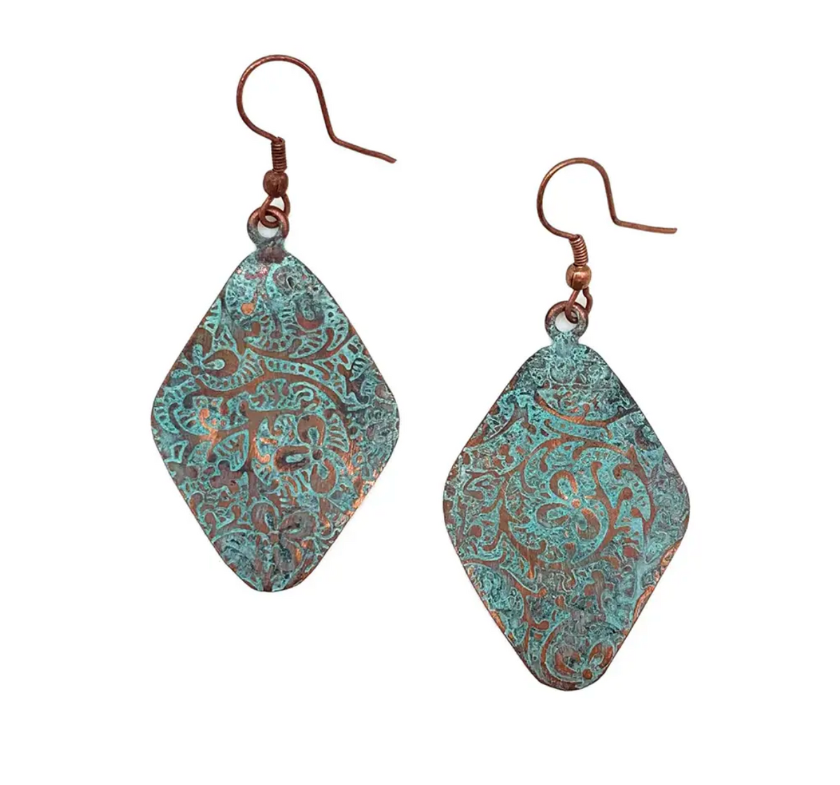 Anju New Copper Patina Earrings
