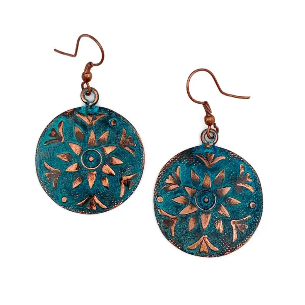Anju New Copper Patina Earrings