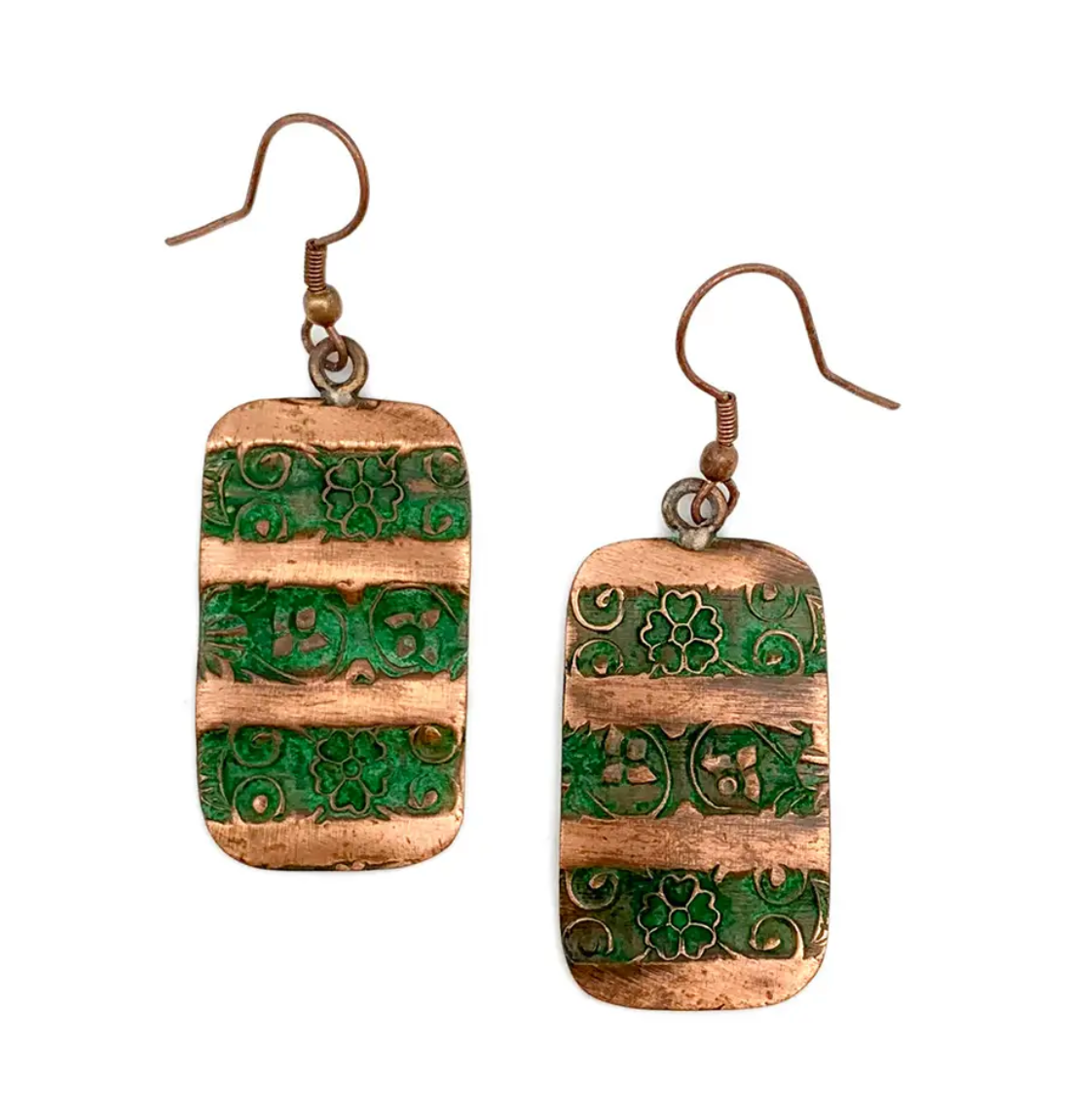 Anju New Copper Patina Earrings