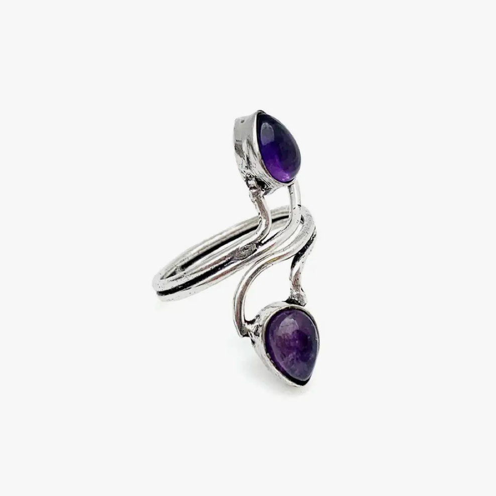 Dainty Gemstone Ring - Silver