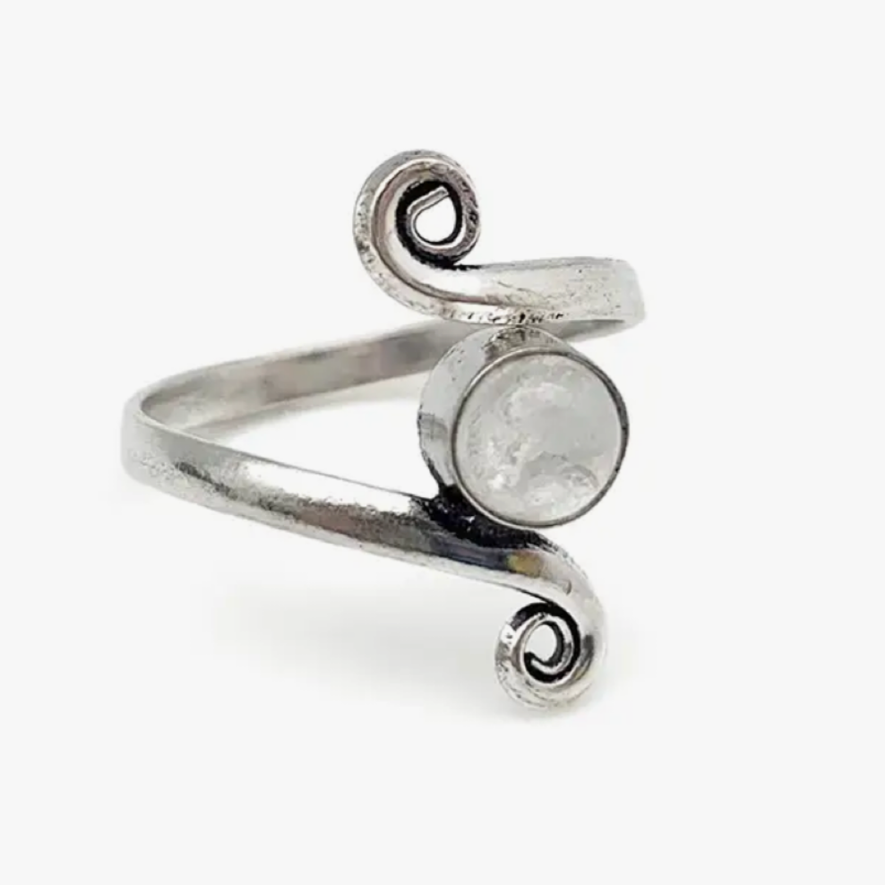 Dainty Gemstone Ring - Silver