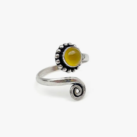 Dainty Gemstone Ring - Silver