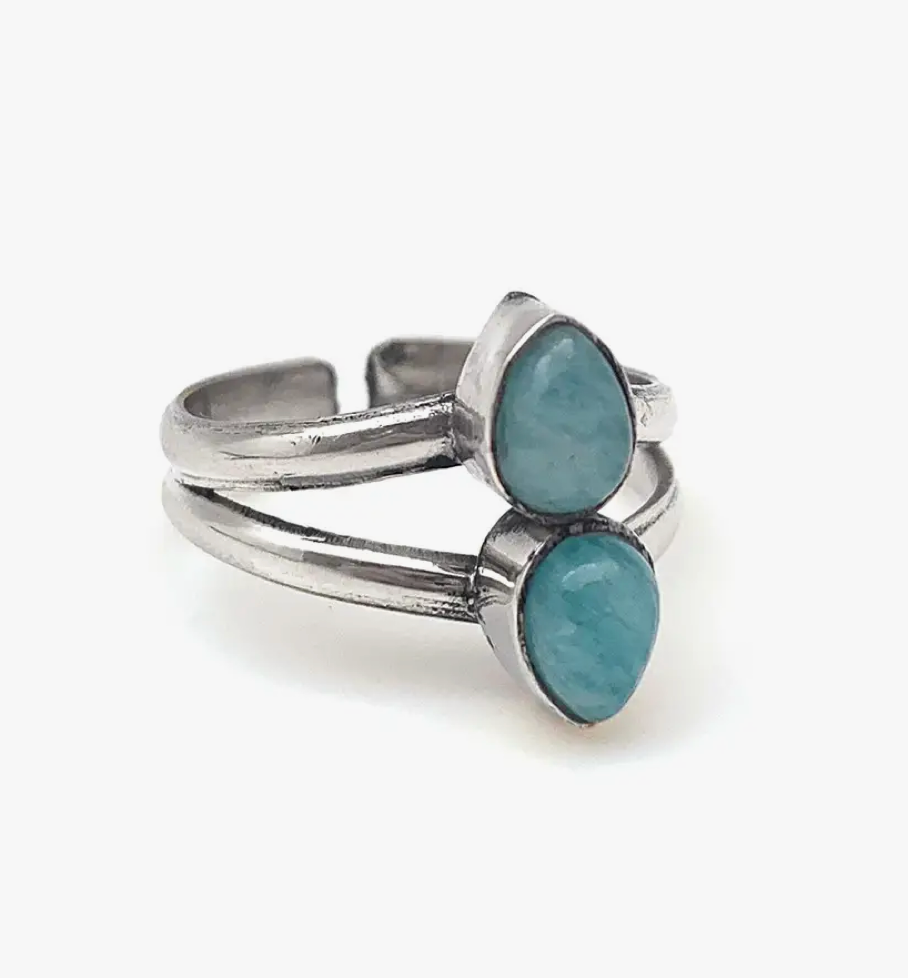 Dainty Gemstone Ring - Silver