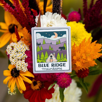 Blue Ridge Polaroid Sticker - Night