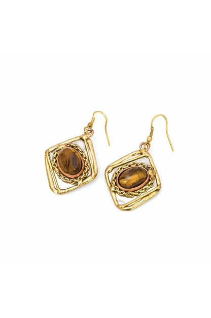 Mixed Metal & Semi-Precious Stone Earrings