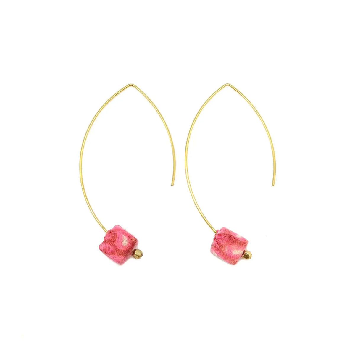 Aasha Single Square Bead Earrings